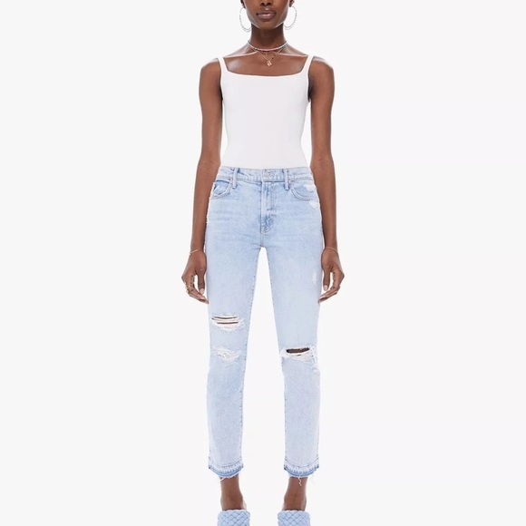 NWT Mother Superior The Rascal Ankle Undone Hem Vacation Temptation Sz 25 $288 - Picture 1 of 13
